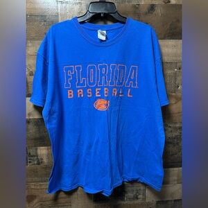 Florida Gators Baseball T-Shirt Men’s 2XL Blue Gildan Heavy Cotton Short Sleeve